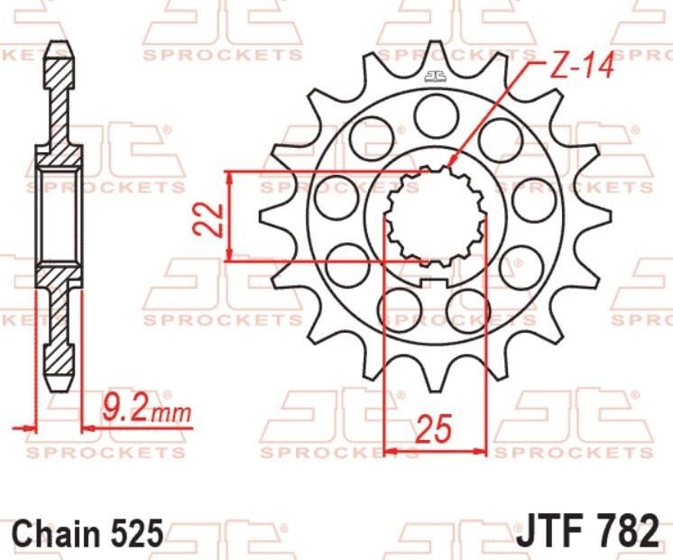JT Ön Dişli QJ MOTORS SRT800, SRT900, SMT 800 JTF782.16