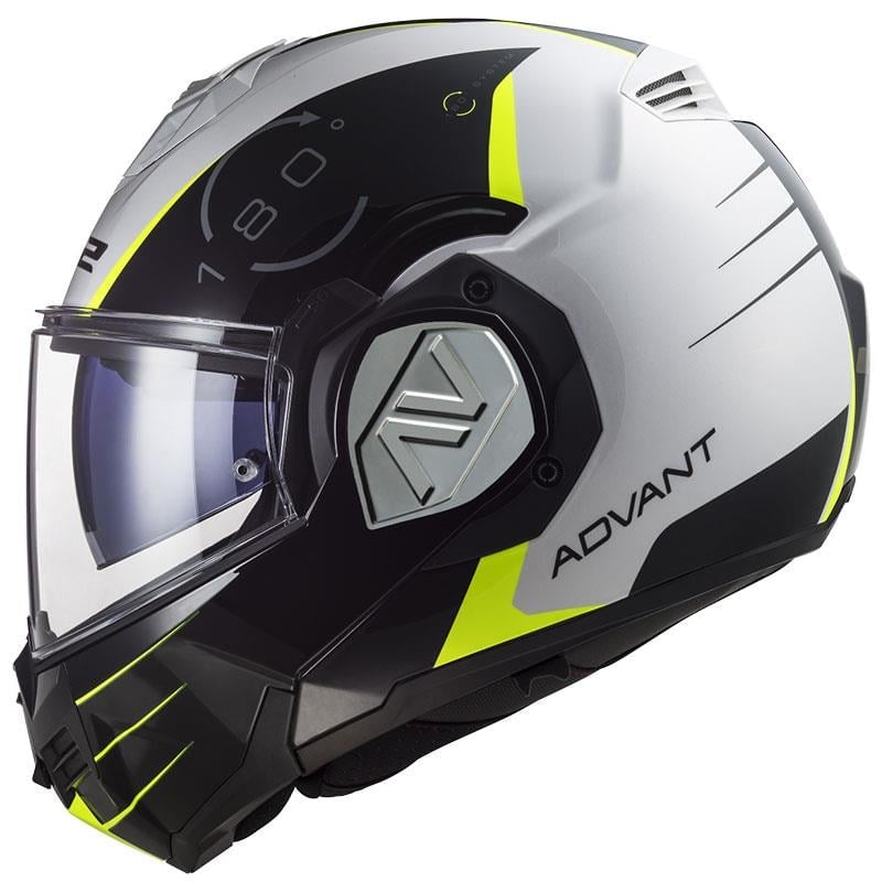 LS2 Advant Codex Çene Açılır Kask Siyah-Beyaz