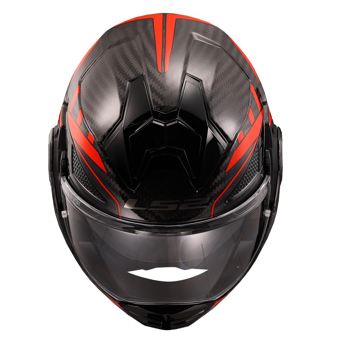 LS2 Advant X Carbon Future Kask Kırmızı-Siyah