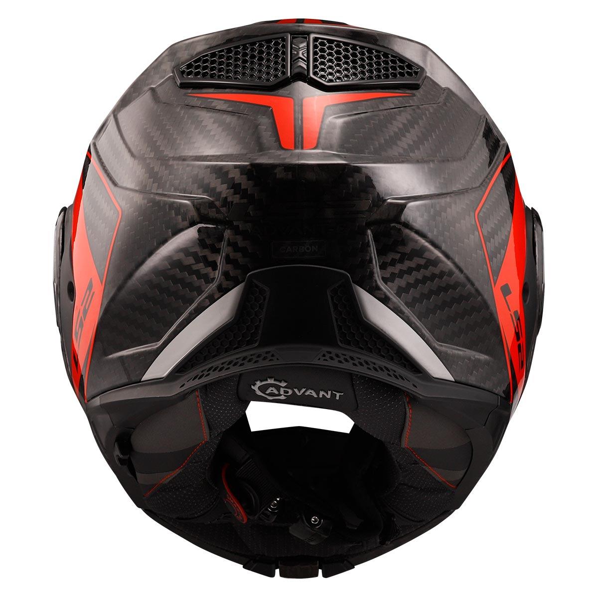 LS2 Advant X Carbon Future Kask Kırmızı-Siyah