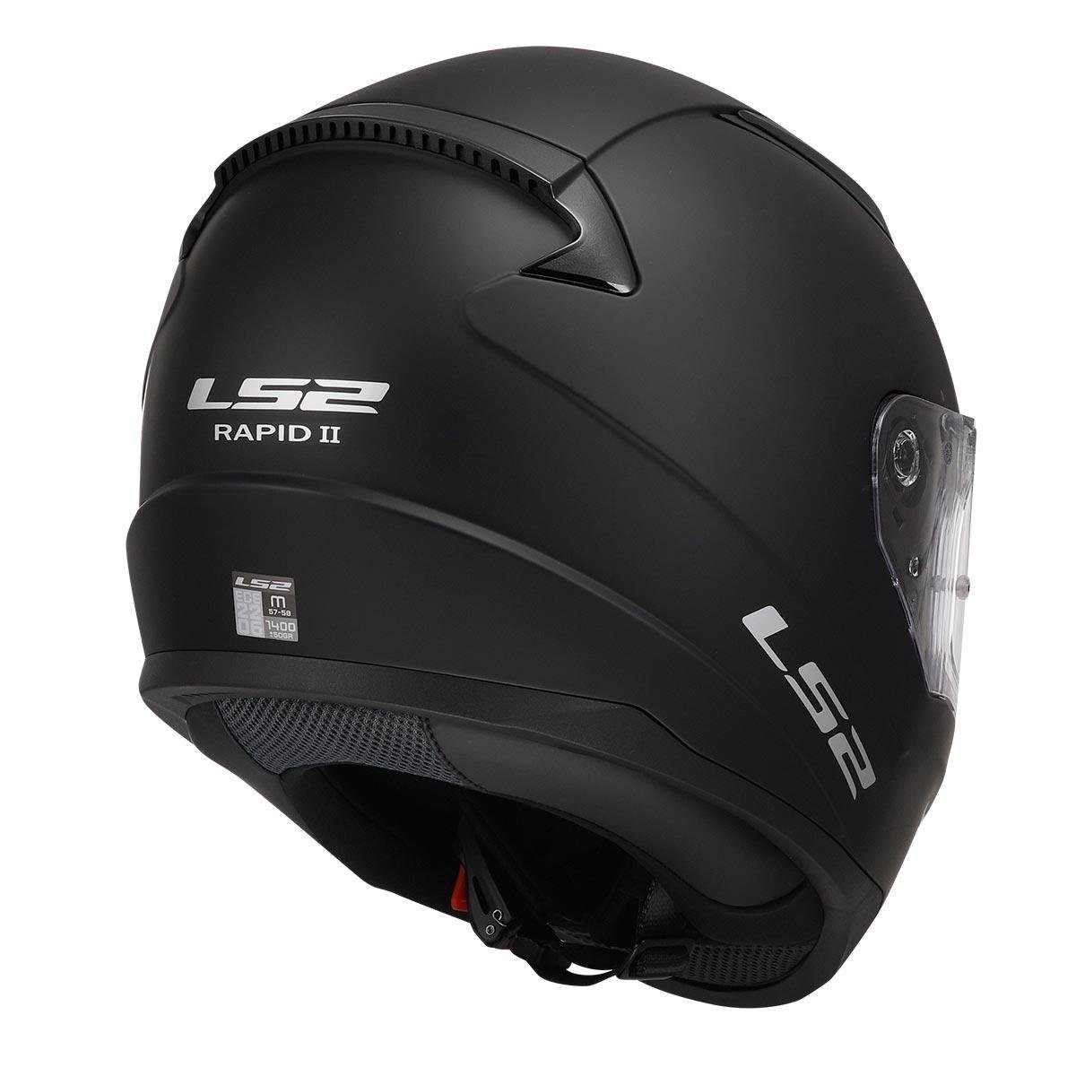 LS2 Rapid II Mat Siyah Kask