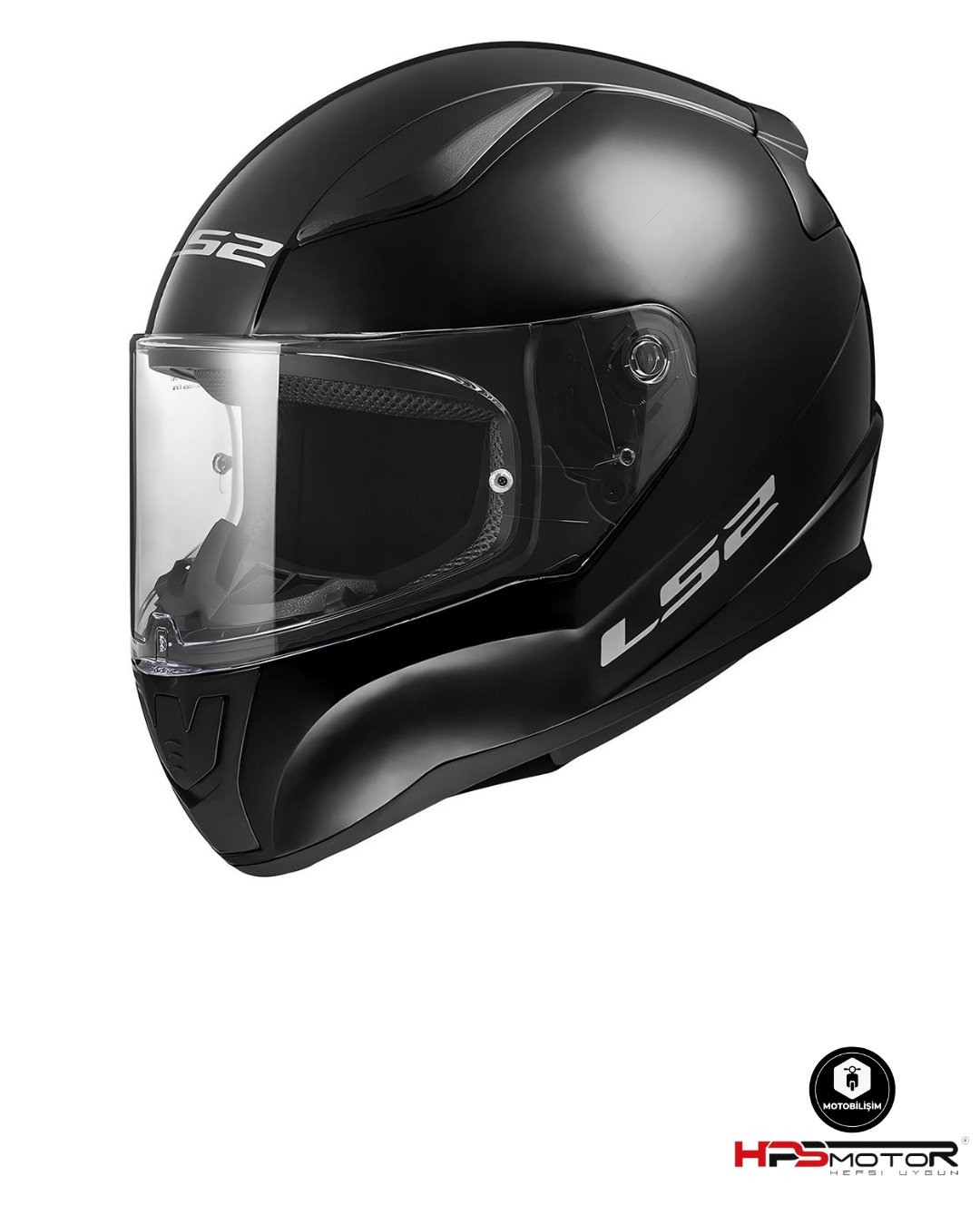 LS2 Rapid II Parlak Siyah Kask