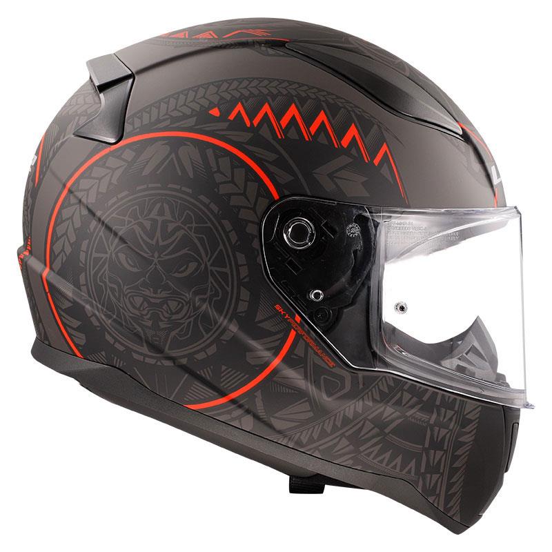 LS2 Rapid Takaroa Mat Siyah-Kırmızı Kapalı Kask