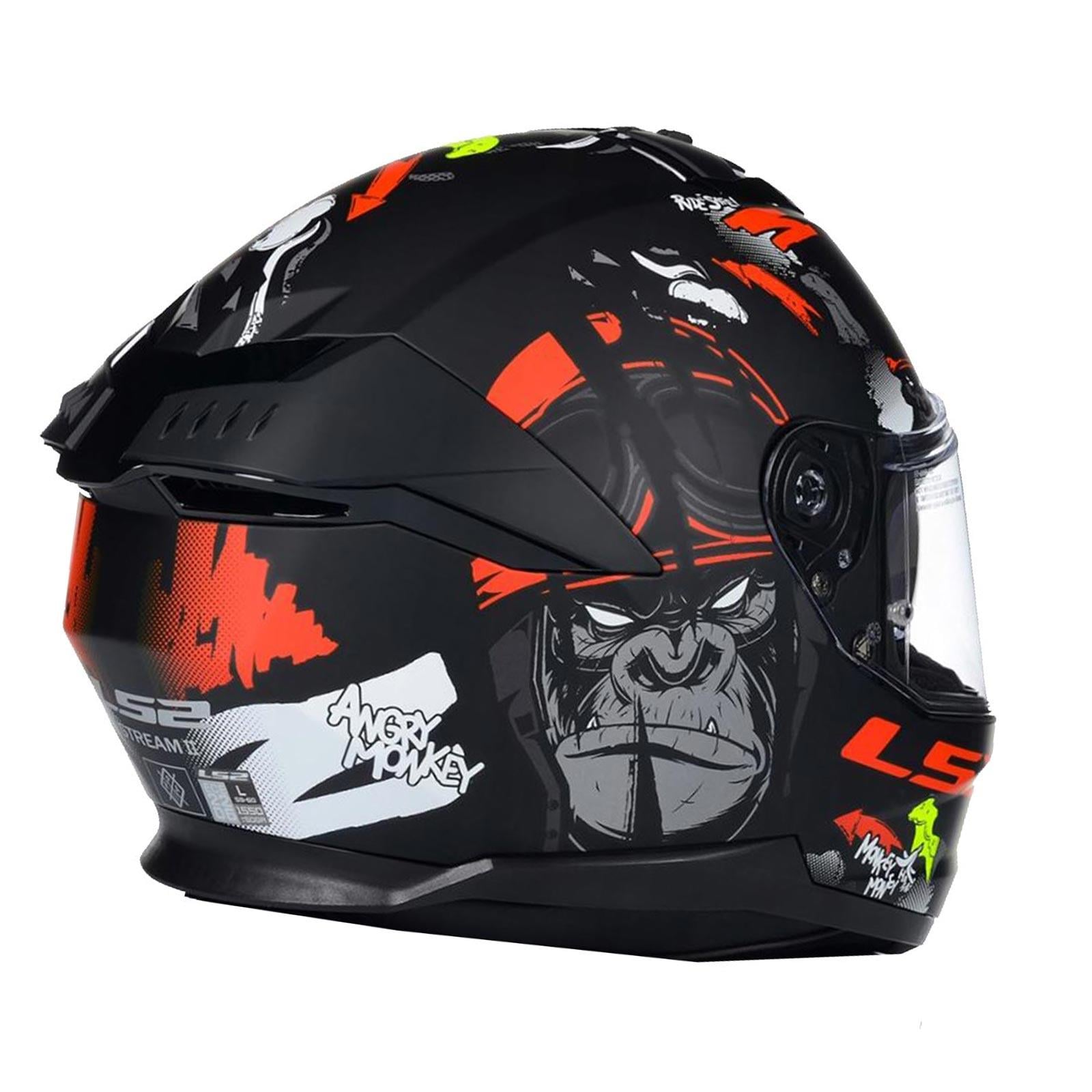 LS2 Stream 2 Angry Monkey Kapalı Kask