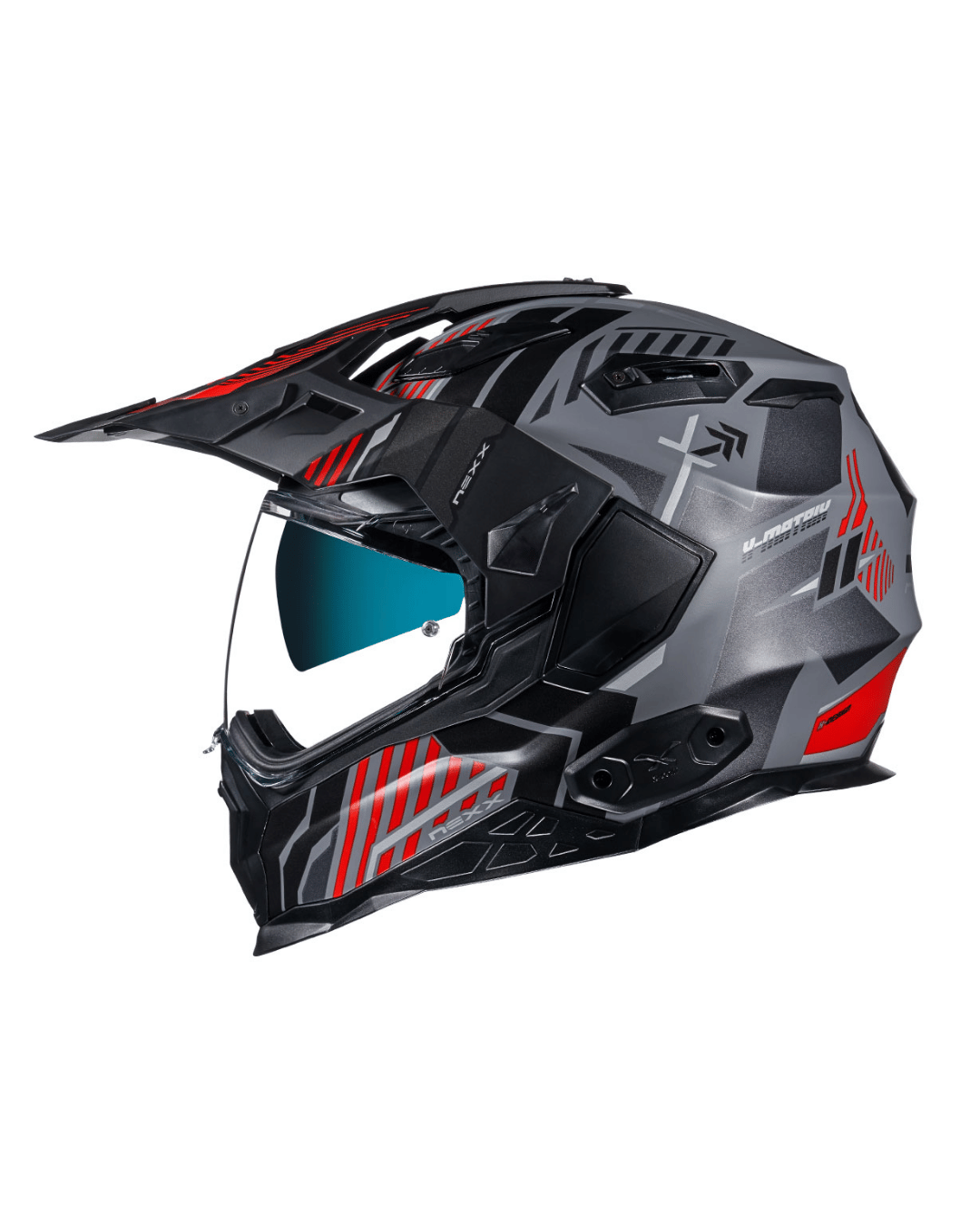 NEXX X.WED 2 Wild Country Mat Gri-Kırmızı Kask