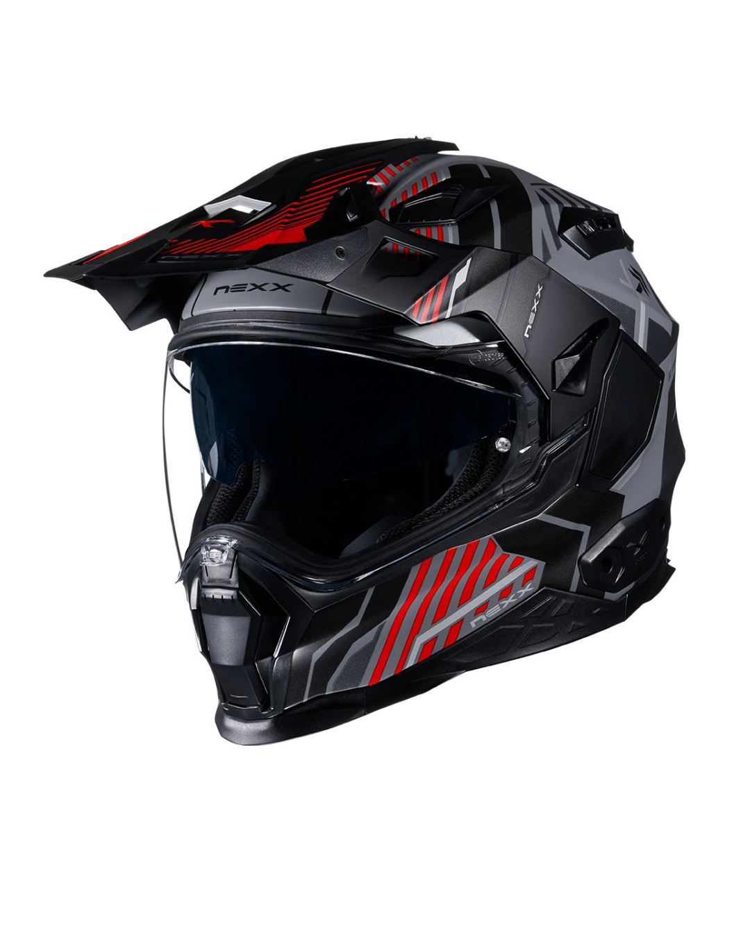 NEXX X.WED 2 Wild Country Mat Gri-Kırmızı Kask