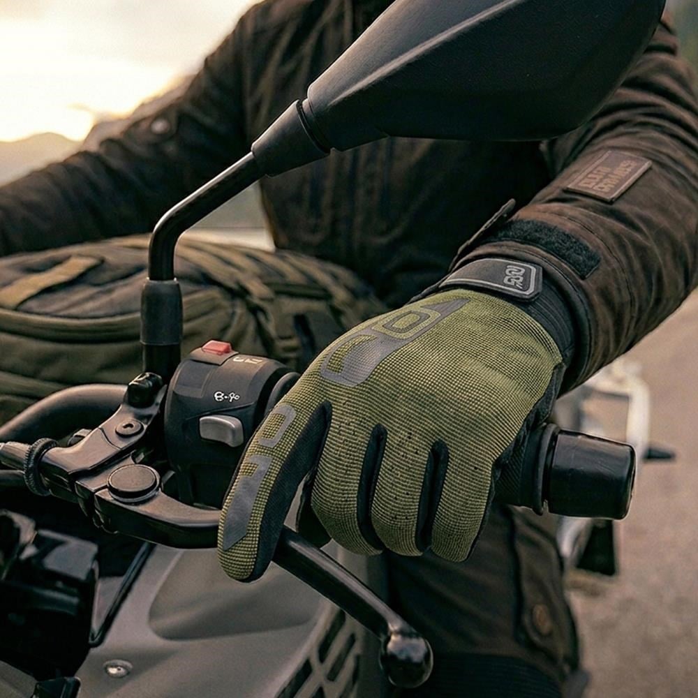 OJ Flex Yazlık Motosiklet Eldiveni M Yeşil EN 13594 Sertifikalı