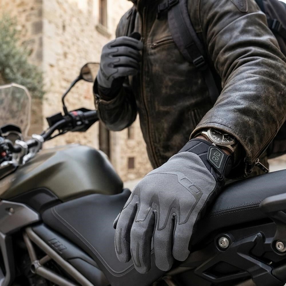 OJ Grip Yazlık Motosiklet Eldiveni 2XL Gri EN 13594 Sertifikalı