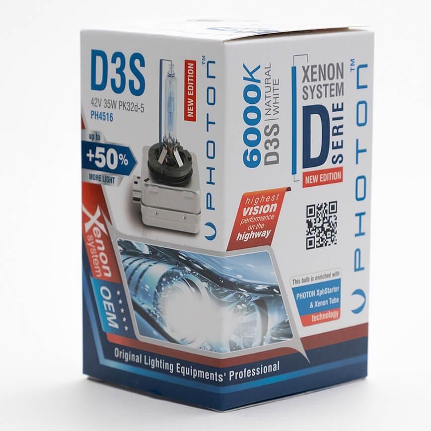 Photon D3S 6000K + %50 FAZLA IŞIK D SERİSİ XENON AMPÜL PH4516