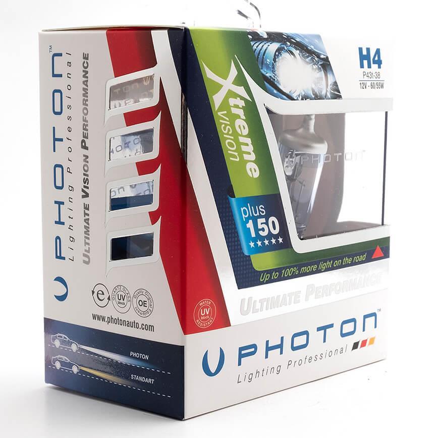 PHOTON H4 12V 60/55W XTREME VISION SET (%150 FAZLA IŞIK) PH5504 XV