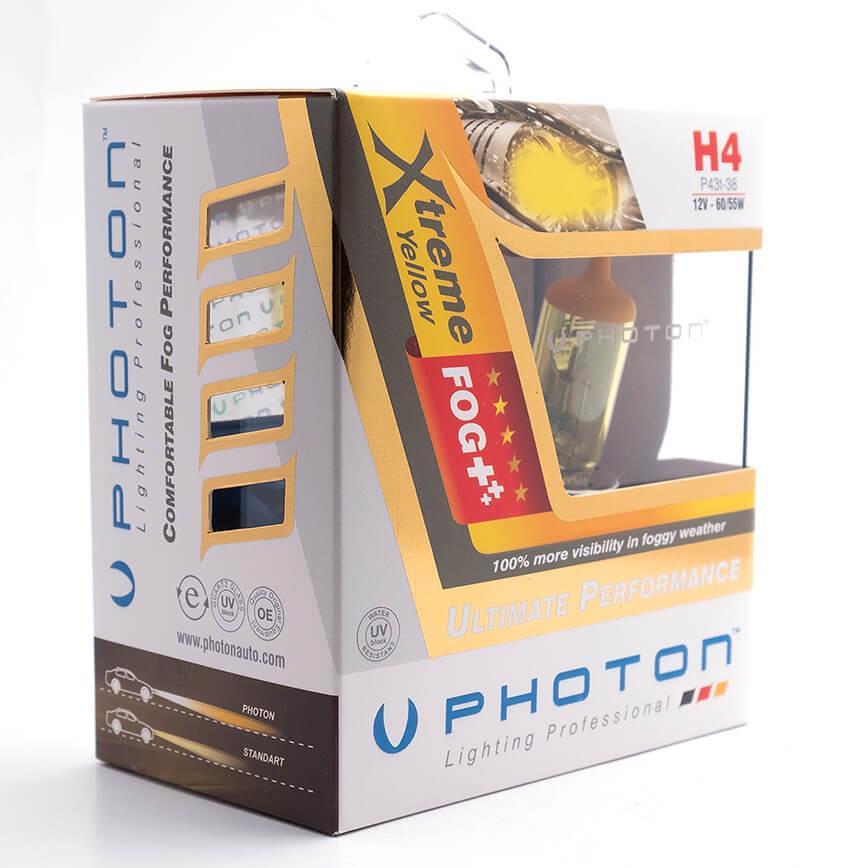 PHOTON H4 12V 60/55W XTREME YELLOW  SET (SARI IŞIK) PH5504 XY