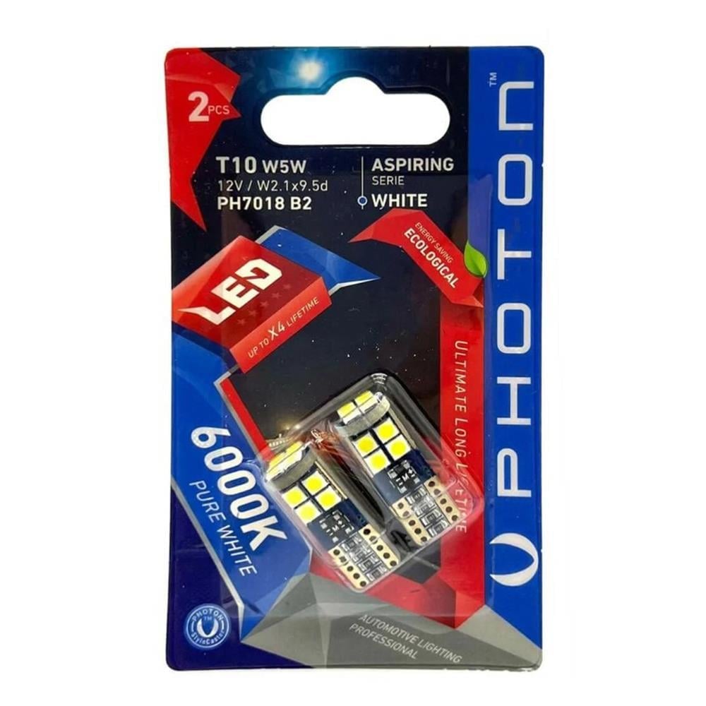 Photon T10 W5W 12V 12 LED ASPIRING SERIE (2'Lİ BLİSTER) PH7018 B2