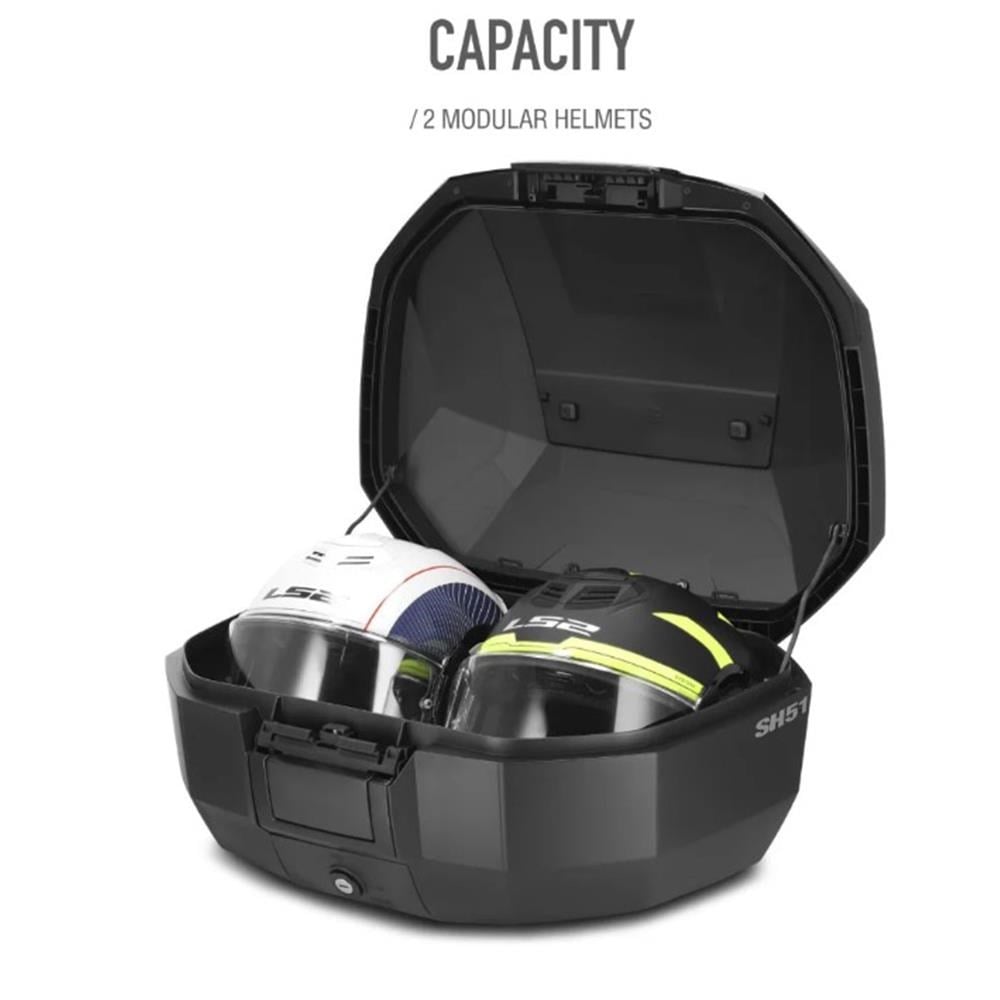 SHAD SH51 Alüminyum Kapaklı Motosiklet Topcase Arka Çanta 51L D0B51200