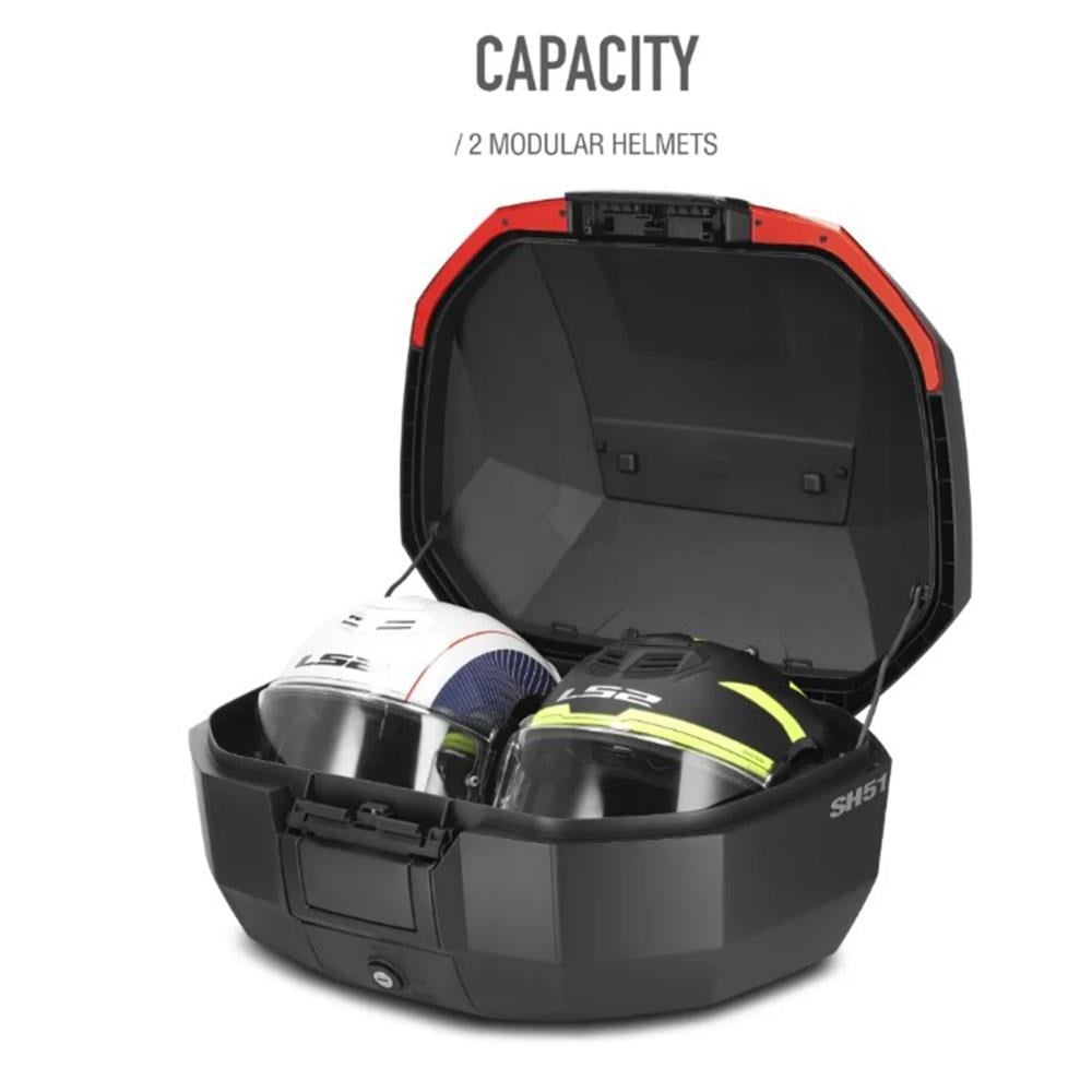 SHAD SH51 Karbon Kapaklı Motosiklet Topcase Arka Çanta 51L D0B51106