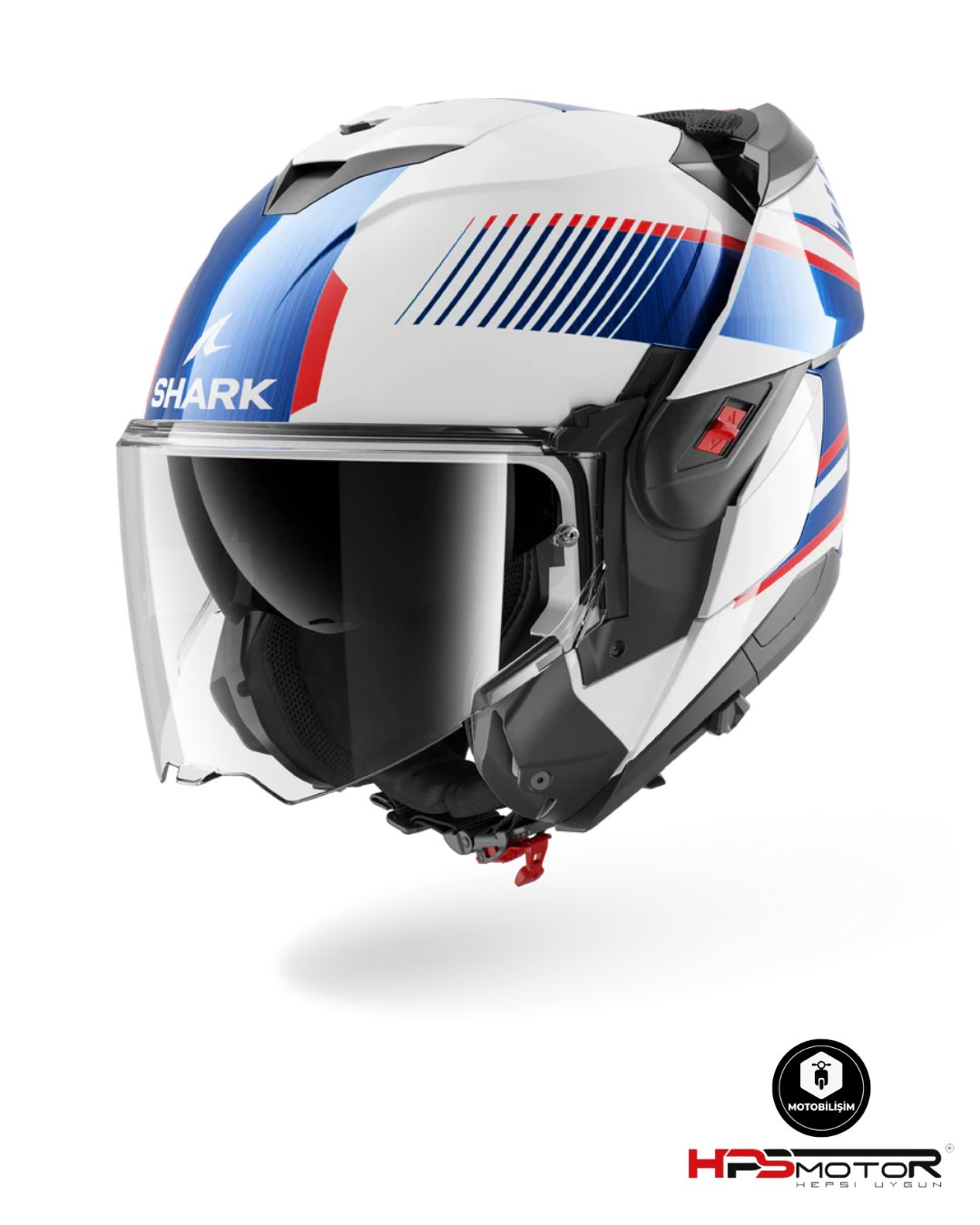 Shark Oxo Sıkter Çene Açılır Kask Beyaz