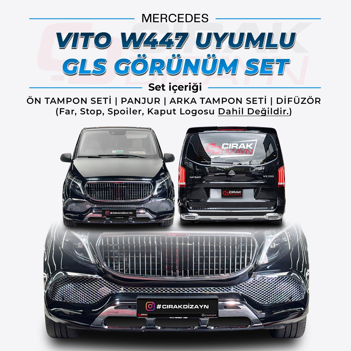   Mercedes BenzMercedes Vito W447 Uyumlu GLS Kaputlu Dönüşüm SetiVito447