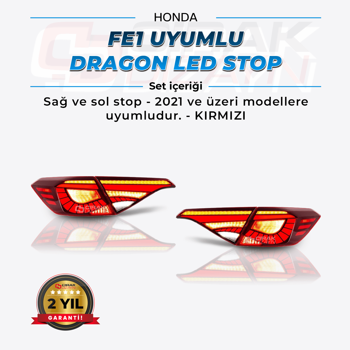 Honda FE1 Uyumlu Dragon Stop - Kırmızı