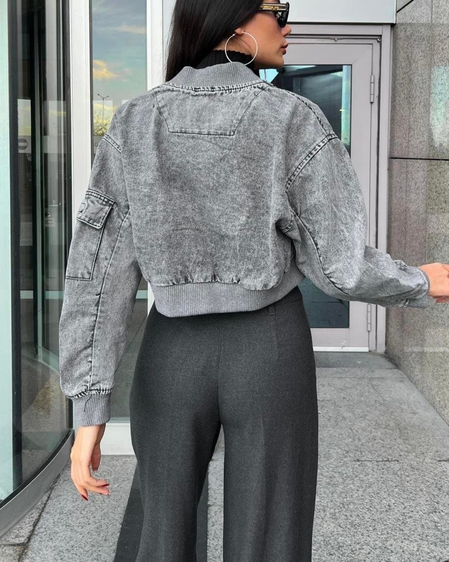 BOMBER JEAN KISA CEKET