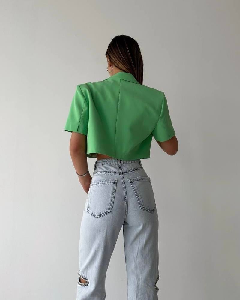 CEP TAŞLI KISA BLAZER