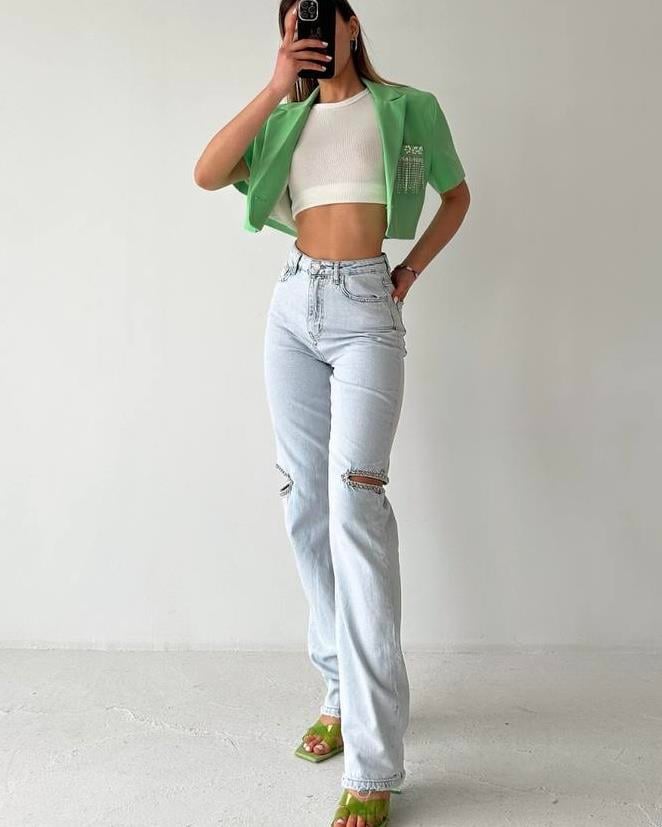 CEP TAŞLI KISA BLAZER