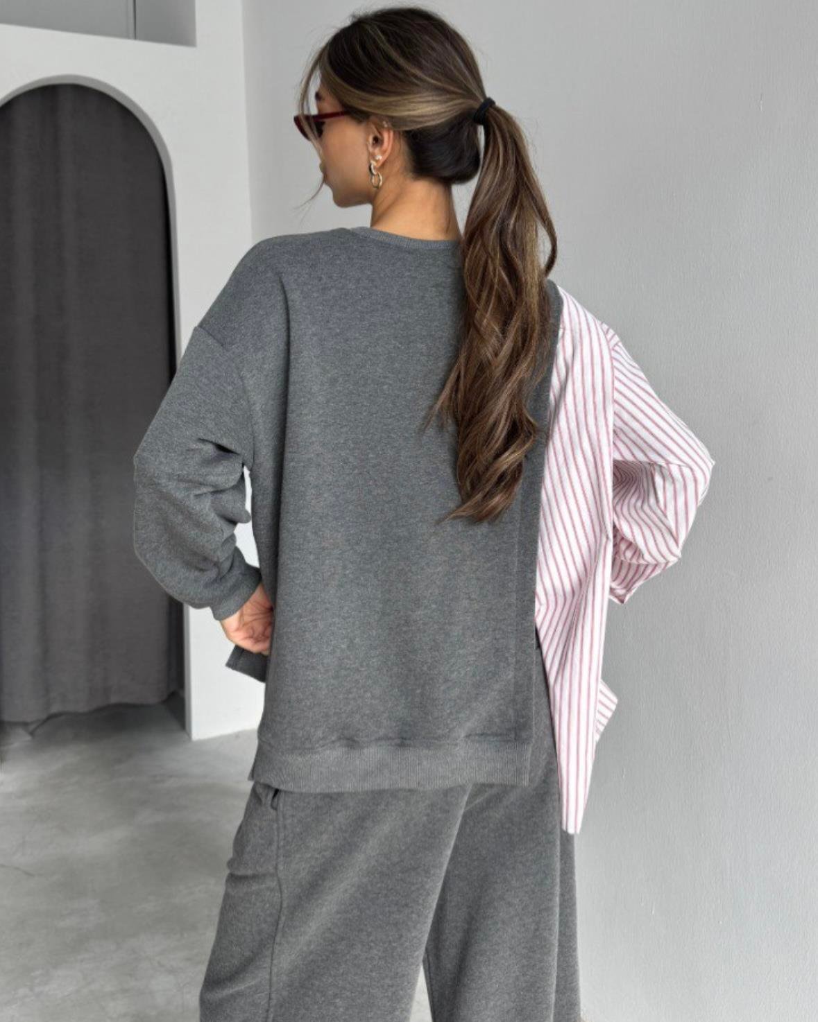 ÇİZGİLİ GÖMLEK SWEAT