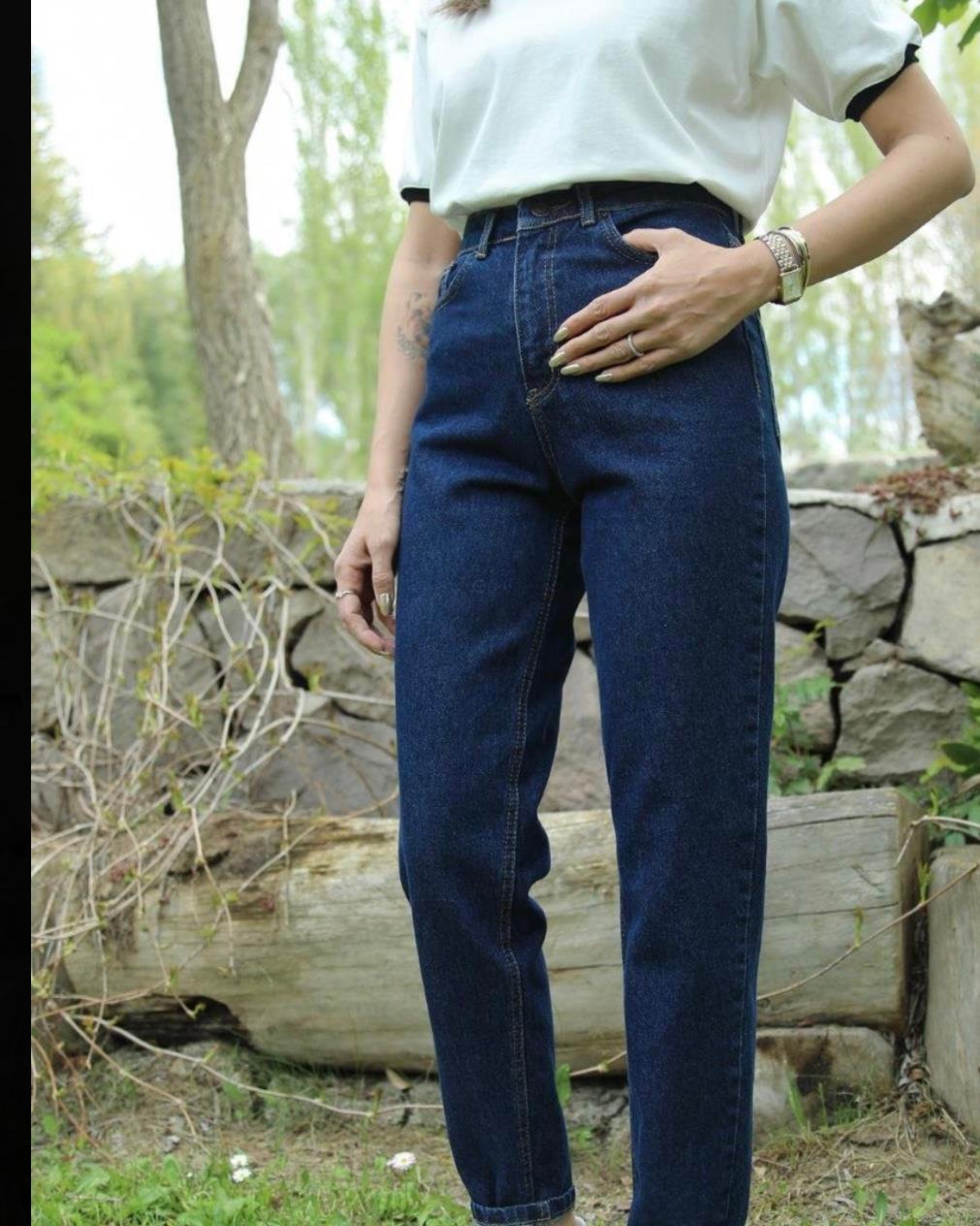 KOYU RENK MOM JEAN 