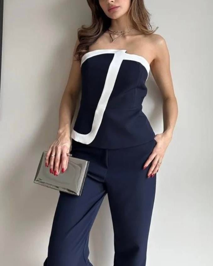 MİSS PREMIUM STRAPLEZ LACİ HAVUÇ PANTOLON TAKIM