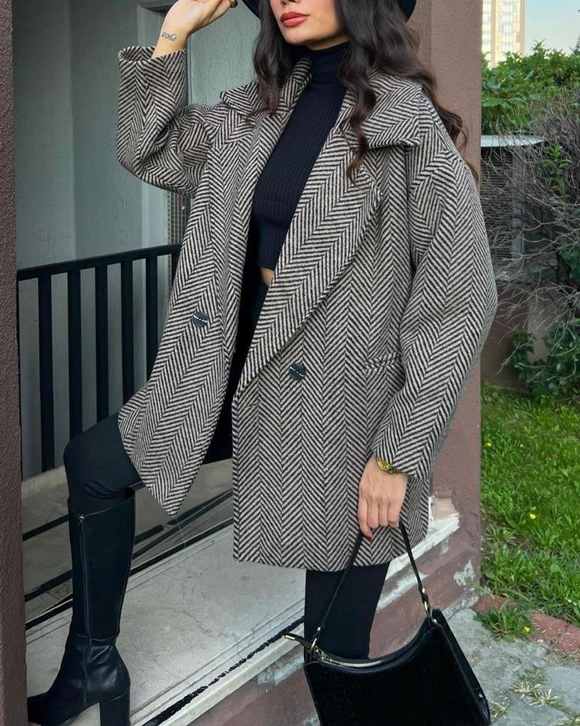 OVERSIZE KILÇIK DESEN KABAN