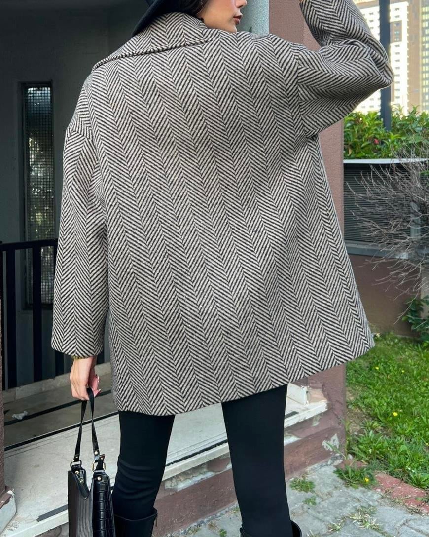 OVERSIZE KILÇIK DESEN KABAN