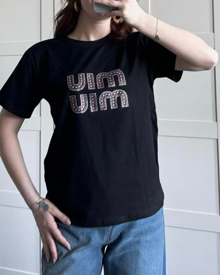 TAŞLI MIU MIU T-SHIRT