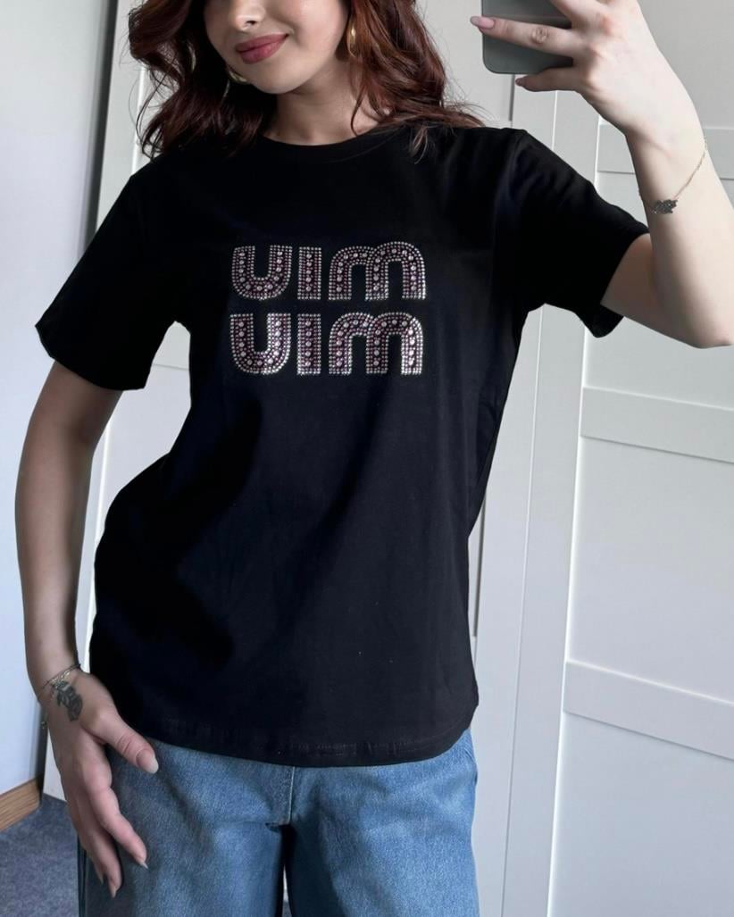TAŞLI MIU MIU T-SHIRT