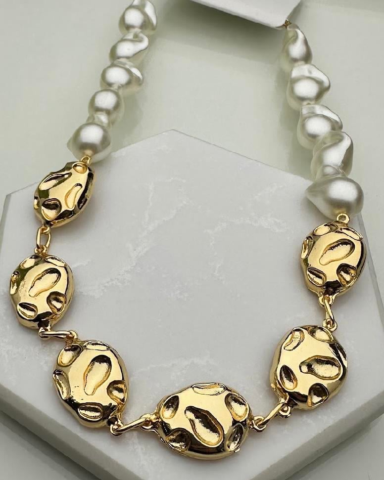 ZRA İNCİ-GOLD KOLYE