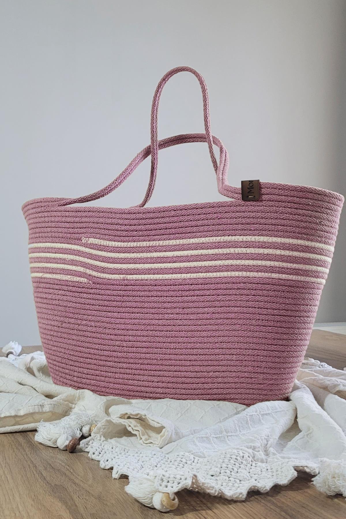 Monovia Plaj Çantası Pembe Rengi