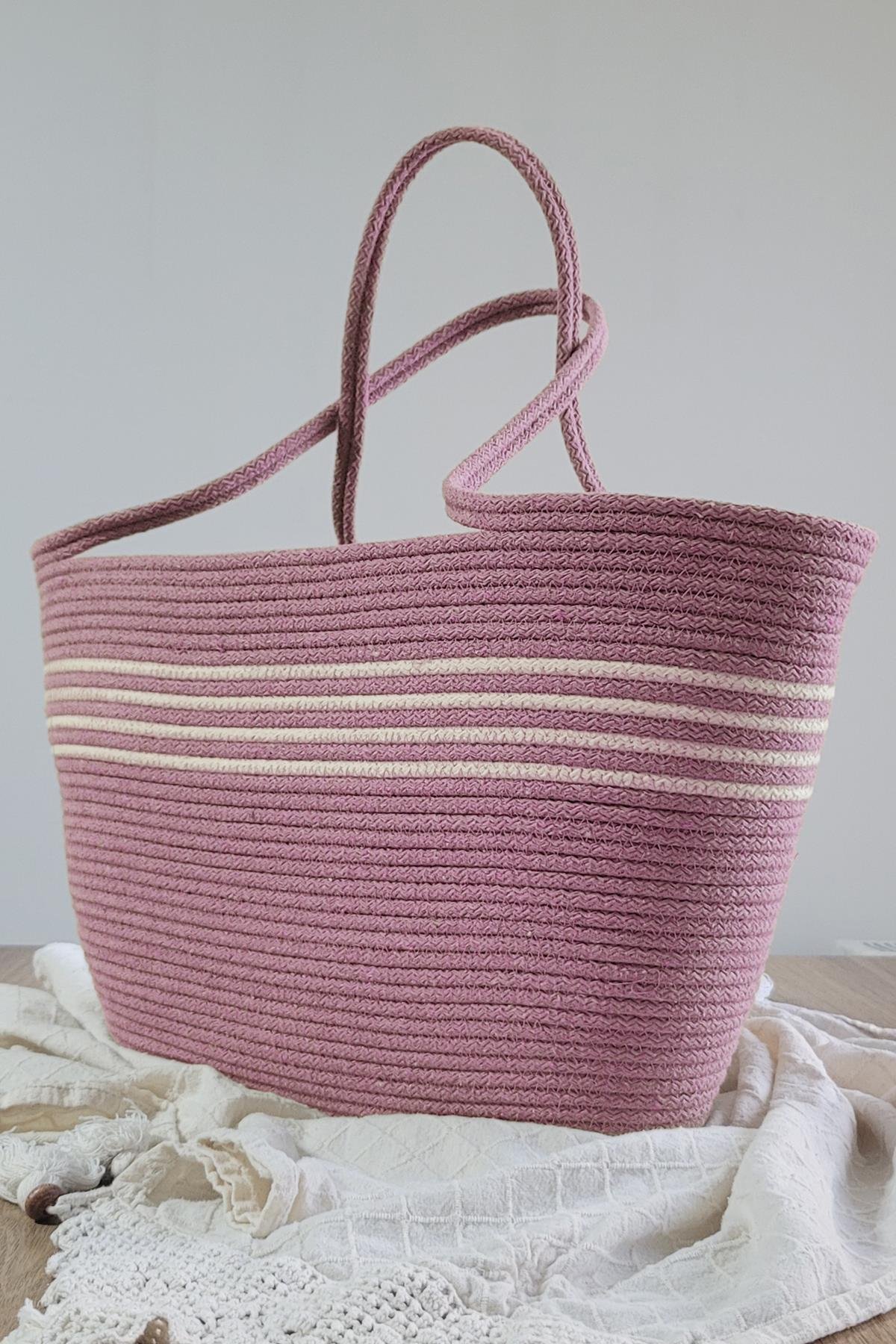 Monovia Plaj Çantası Pembe Rengi