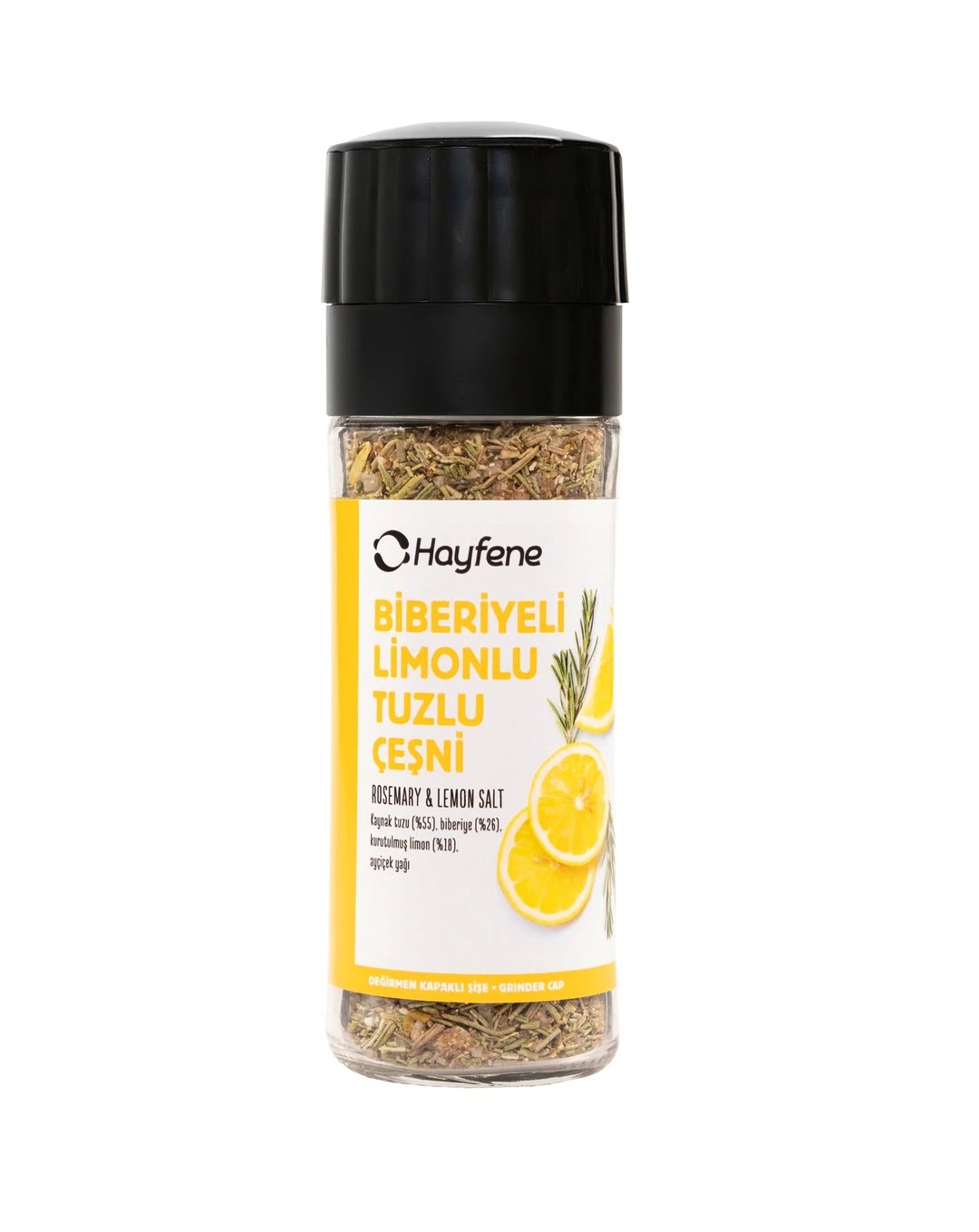 Hayfene Biberiyeli Limonlu Tuzlu Çeşni 65 gr & Değirmen Kapaklı
