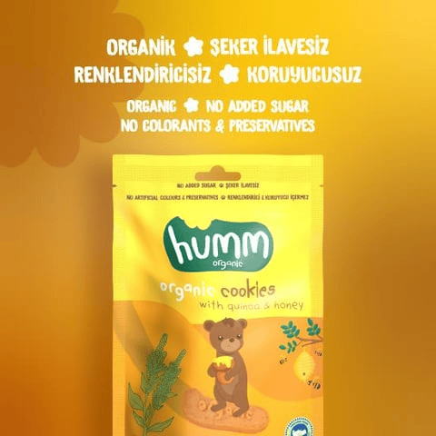 Humm Organik Ballı ve Kinoalı Kurabiye 55 gr