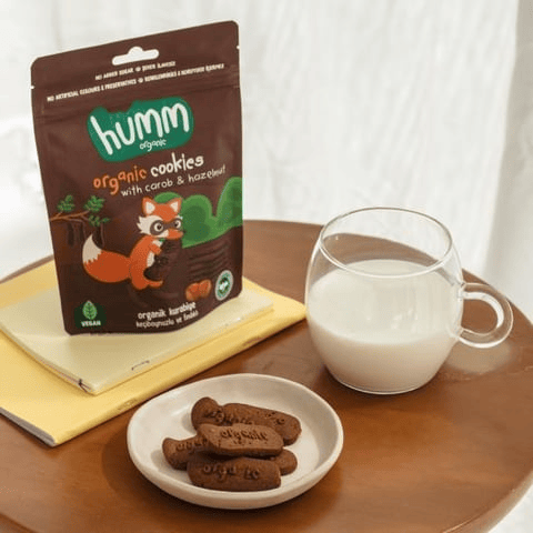 Humm Organik Vegan Keçiboynuzlu ve Fındıklı Kurabiye 55 gr