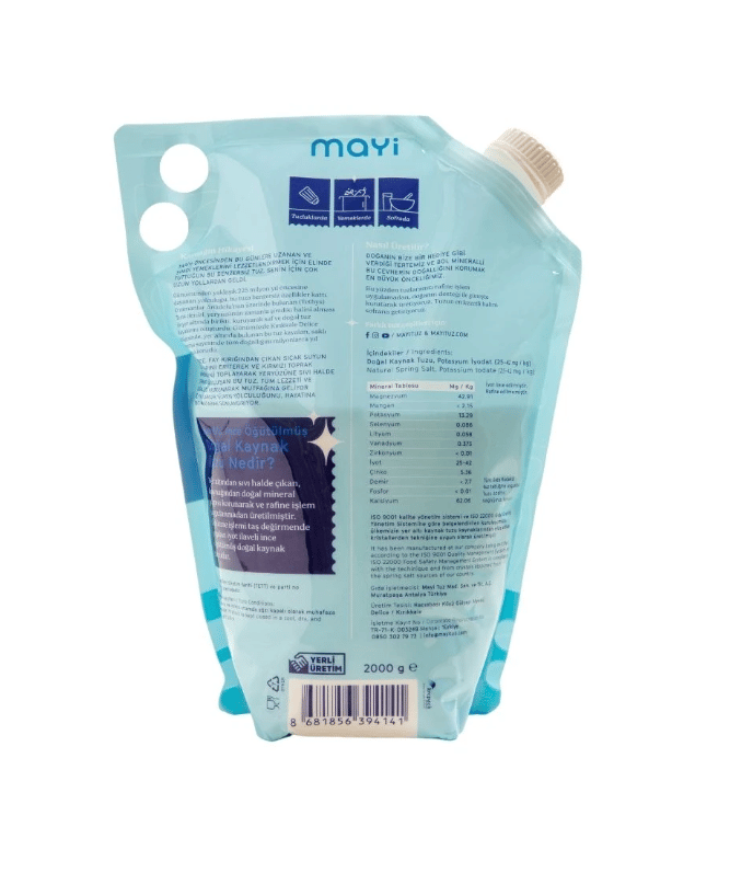 Mayi Öğütülmüş Sofra Tuzu 2 kg & İyot İlaveli