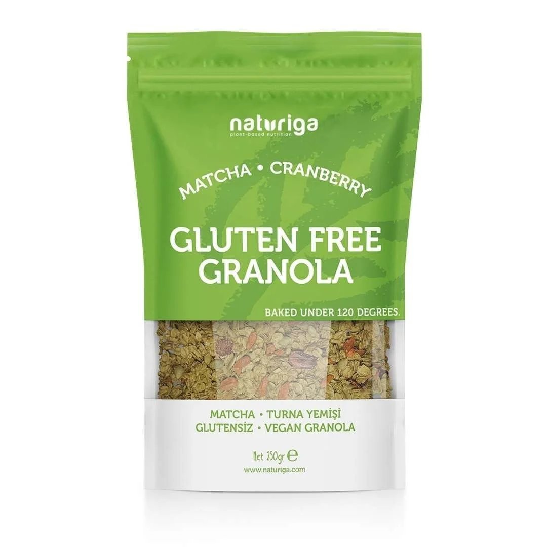 Naturiga Glutensiz Matcha & Cranberry Granola 250 gr