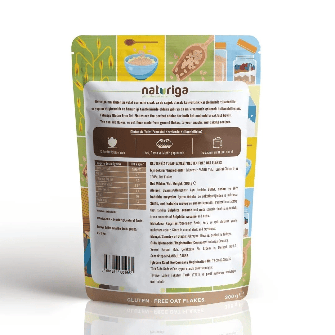 Naturiga Glutensiz Yulaf Ezmesi 300 gr