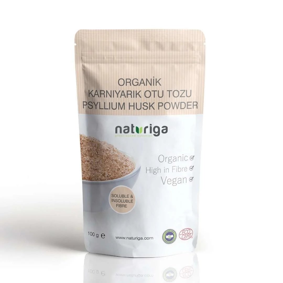 Naturiga Org. Karnıyarık Otu Tohumu Tozu (Psyllium Husk) 100 gr