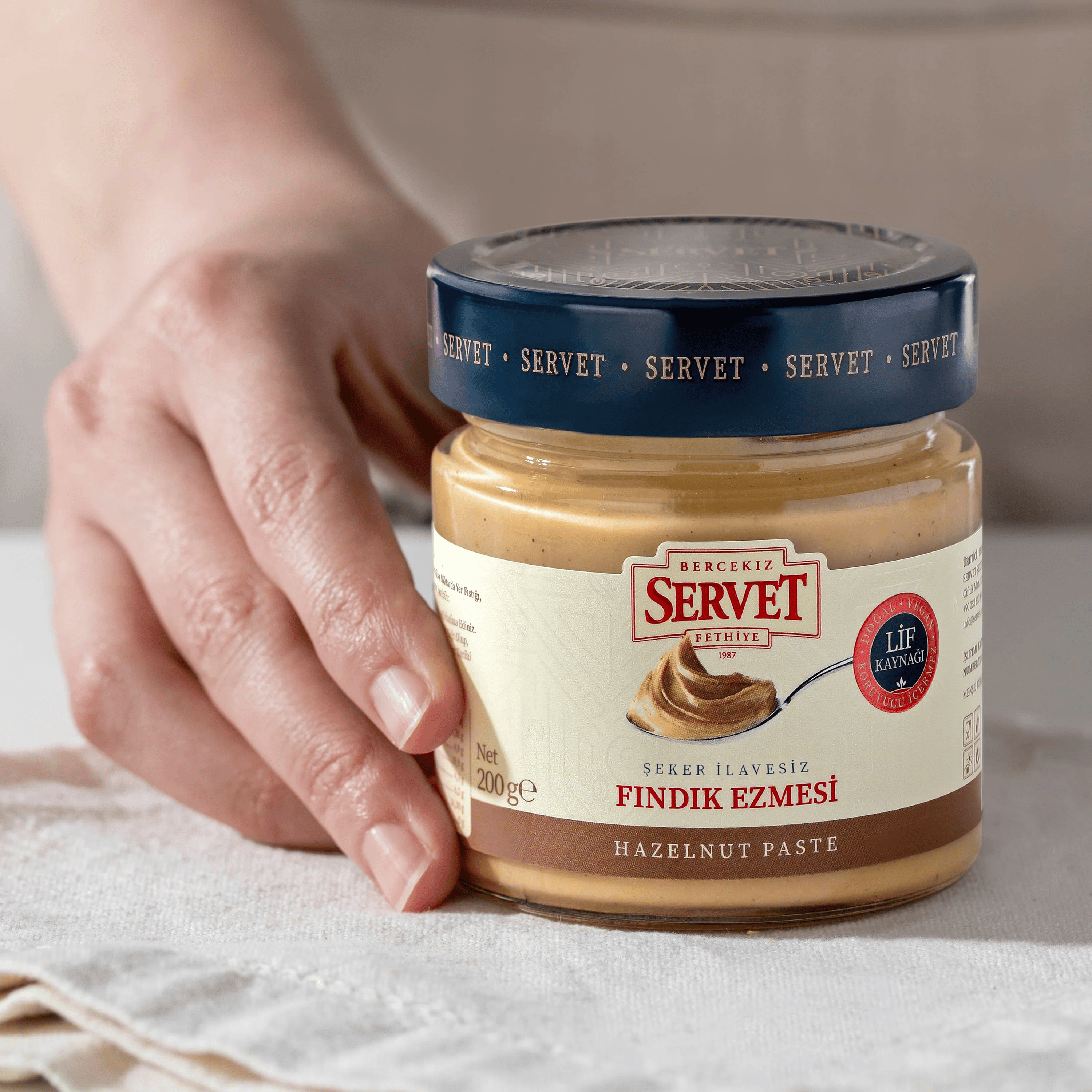 Servet Fındık Ezmesi 200 gr & Şeker İlavesiz 