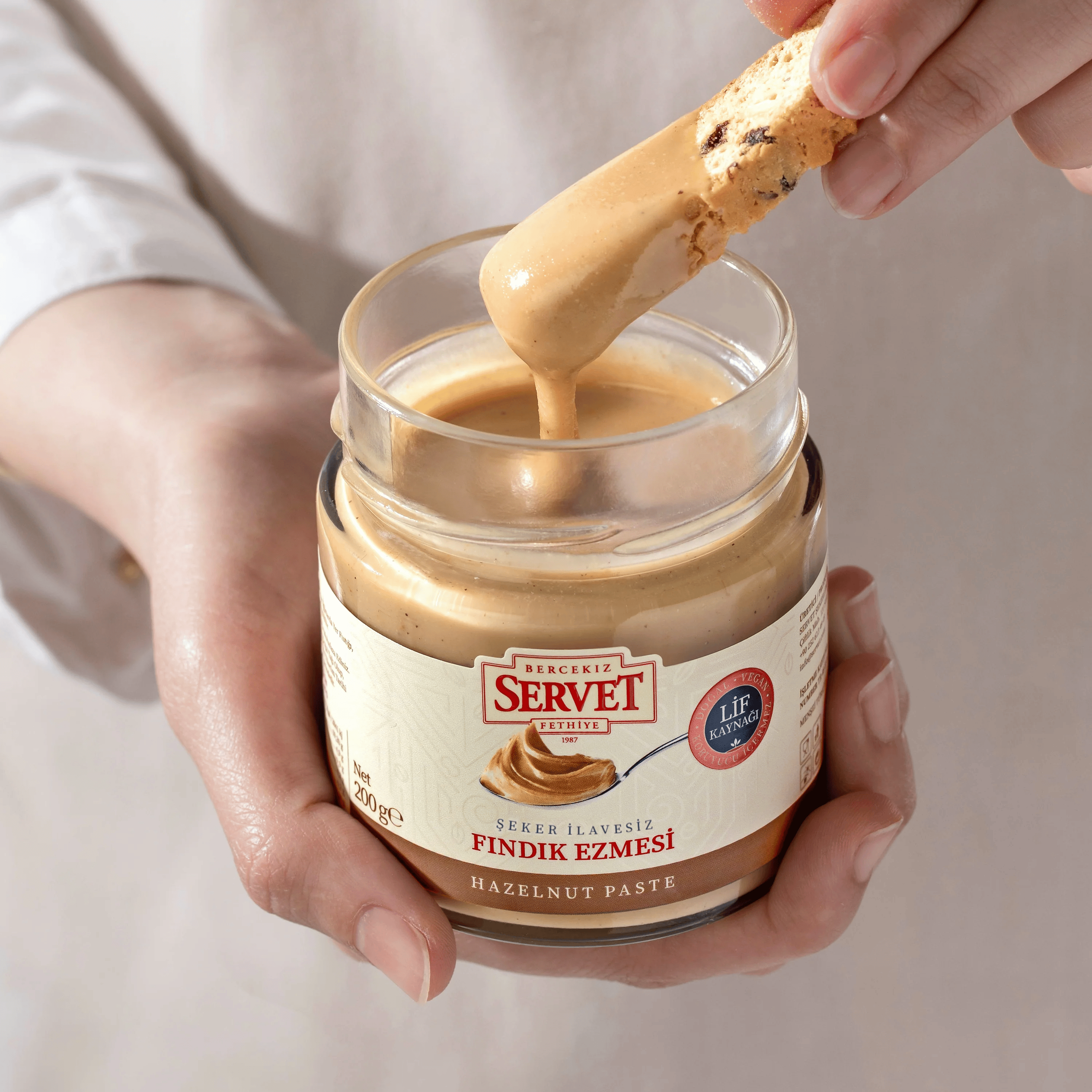 Servet Fındık Ezmesi 200 gr & Şeker İlavesiz 