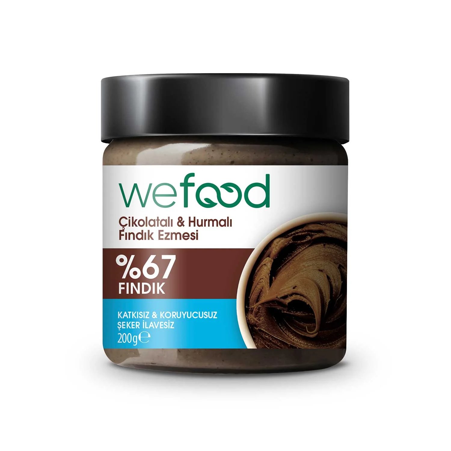 Wefood Çikolatalı Hurmalı Fındık Ezmesi & Şekersiz, Katkısız
