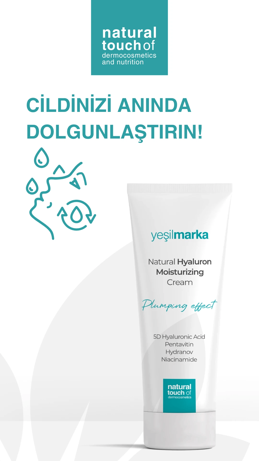 Yeşilmarka Cilt Dolgunlaştırıcı Hyaluron Nemlendirici Krem