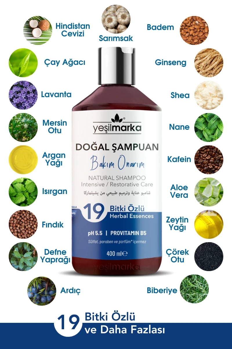 Yeşilmarka Doğal Bakım Onarım Şampuanı