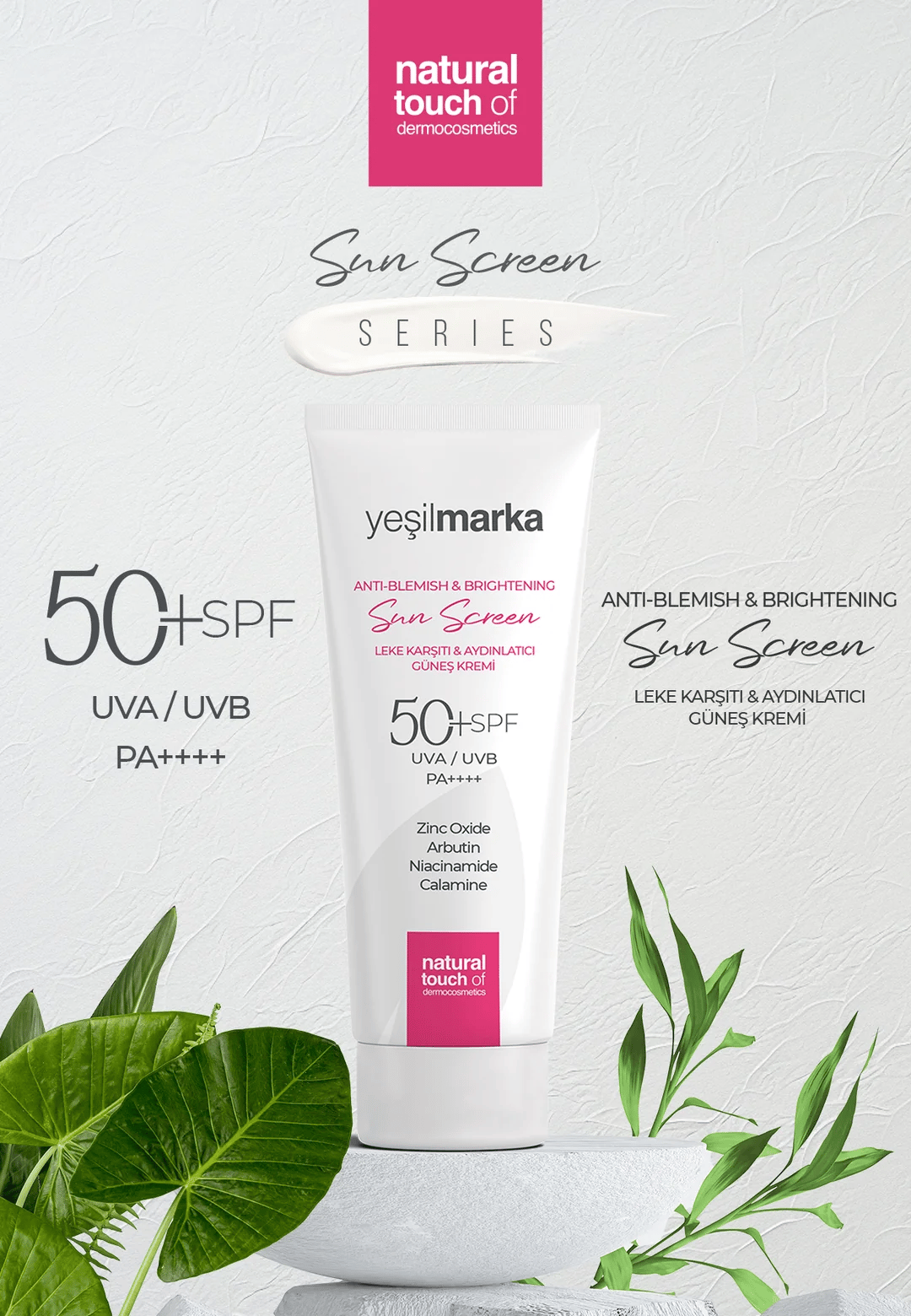 Yeşilmarka Leke Karşıtı & Aydınlatıcı Güneş Kremi 50 Faktör (SPF)