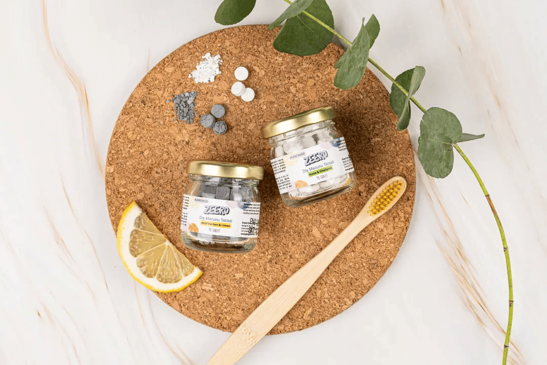 Zeero Diş Macunu Tableti & Aktif Karbon Limon & Florürsüz Diş Macunu