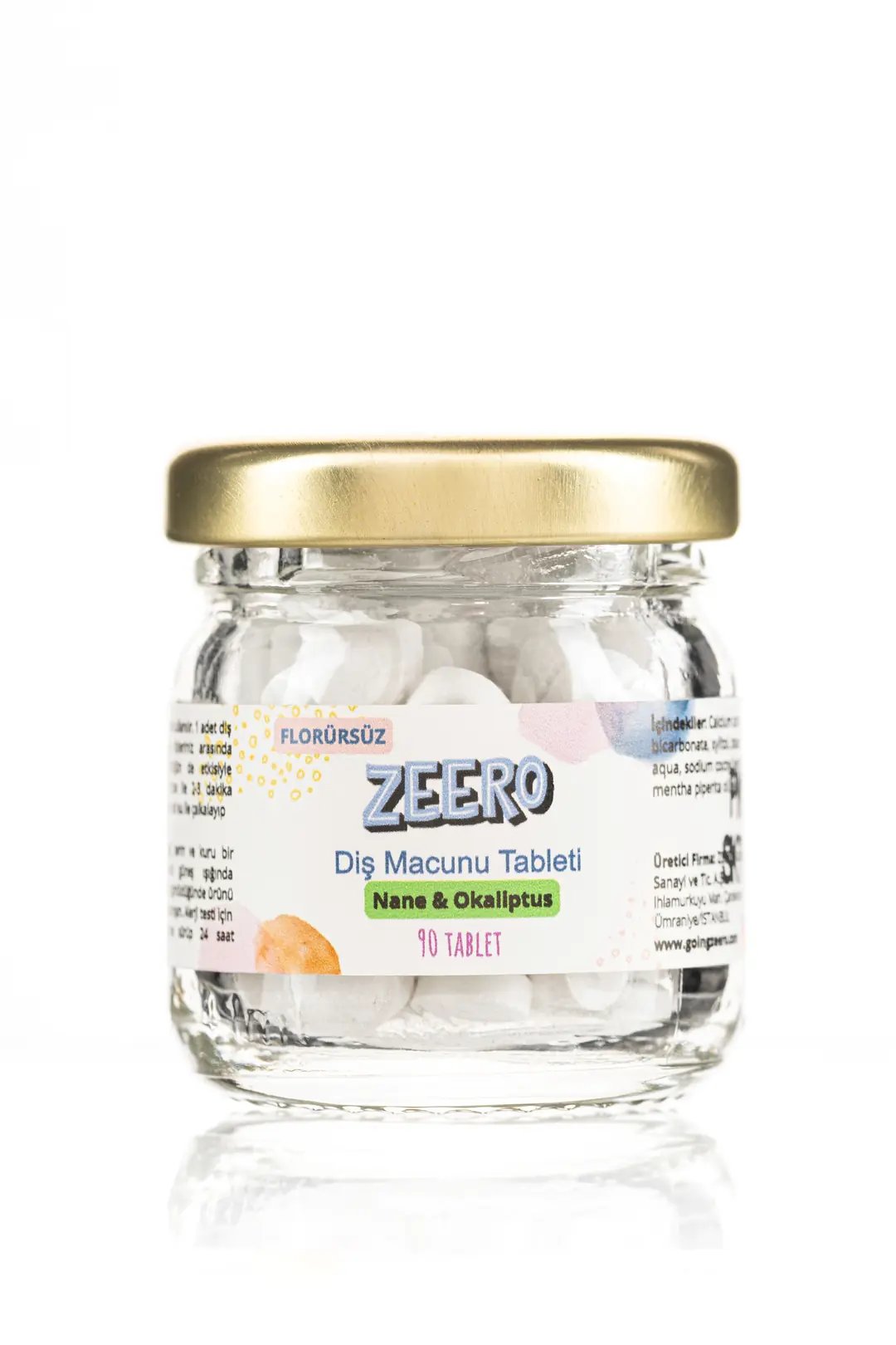 Zeero Diş Macunu Tableti & Nane Okaliptus & Florürsüz Diş Macunu