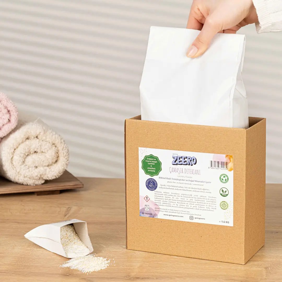 Zeero Doğal Konsantre Çamaşır Deterjanı Bitkisel & Mineral Kaynaklı 40 Yıkama